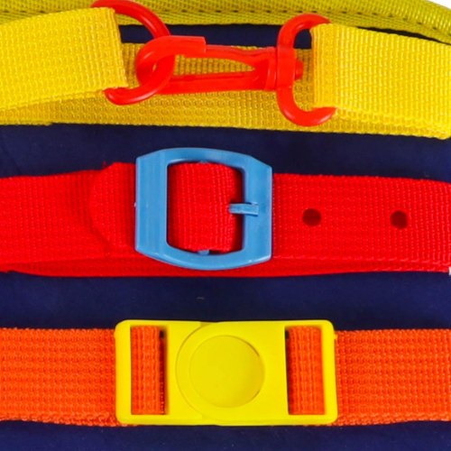 Sanse-montessori aktivitetsboard i rygsagtskuffert – blå