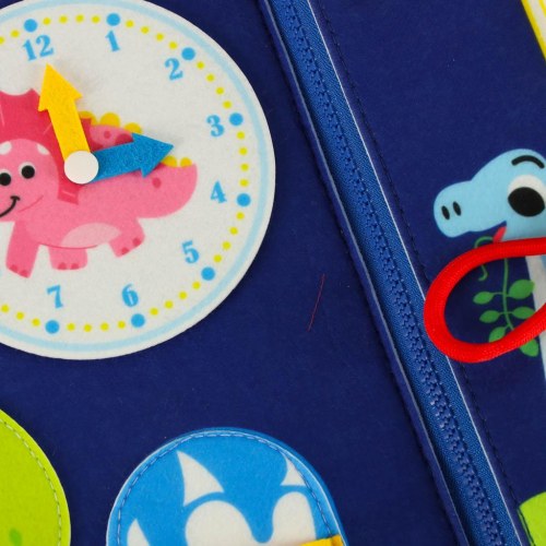 Sanse-montessori aktivitetsboard i rygsagtskuffert – blå