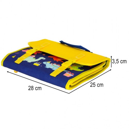 Sanse-montessori aktivitetsboard i rygsagtskuffert – blå