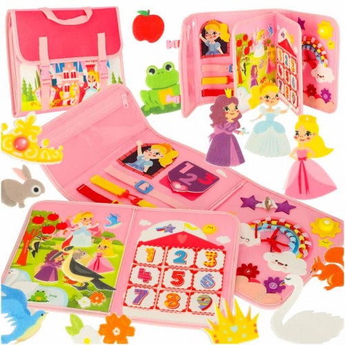 Sanse- og Montessori aktivitetsmappe rygsæk – pink