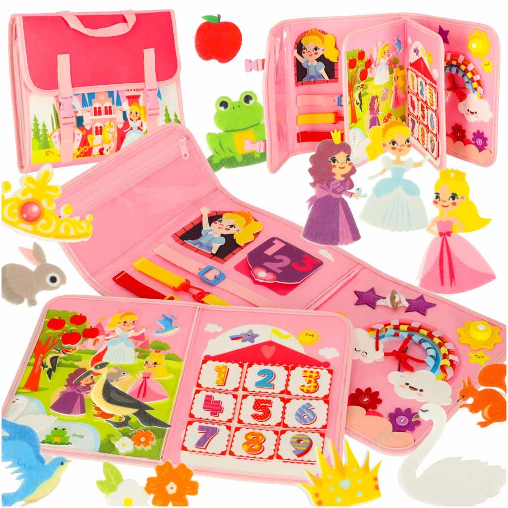 Sanse- og Montessori aktivitetsmappe rygsæk – pink