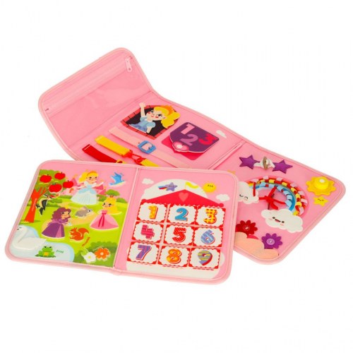 Sanse- og Montessori aktivitetsmappe rygsæk – pink