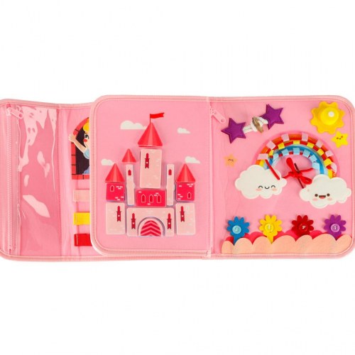 Sanse- og Montessori aktivitetsmappe rygsæk – pink