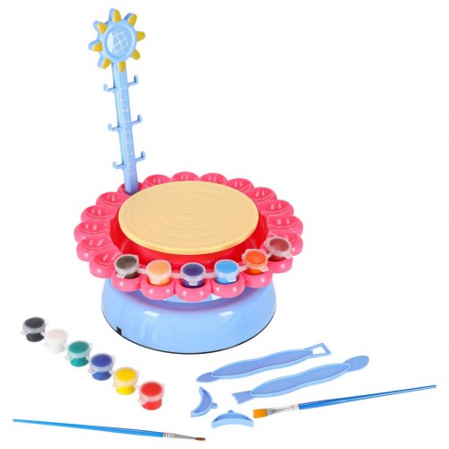 Drejeskive til keramik – kreativt sæt med ler og maling 600 g