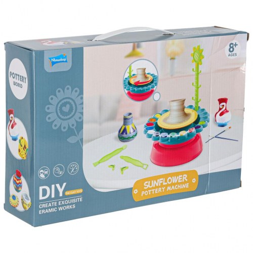 Drejeskive til keramik – kreativt sæt med ler og maling 600 g