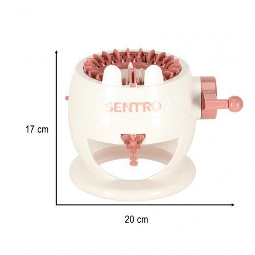 Strikkemaskine 22 nåle med garn – Sentro – hvid