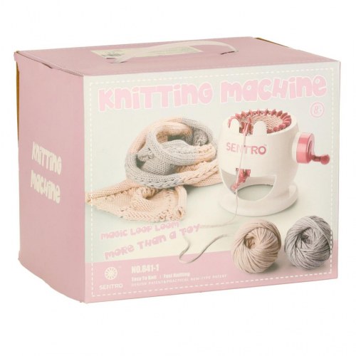 Strikkemaskine 22 nåle med garn – Sentro – hvid
