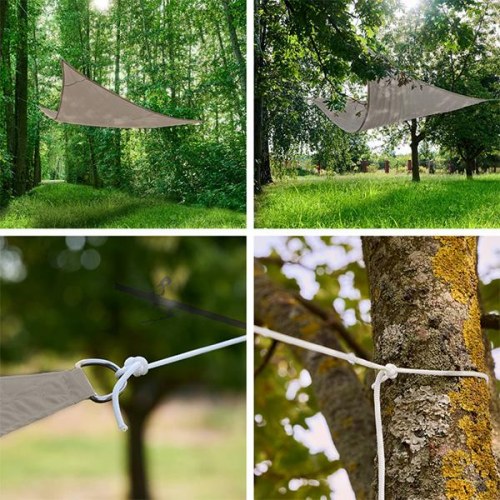 Solsejl trekant vandtæt 3×3×3 m – grå