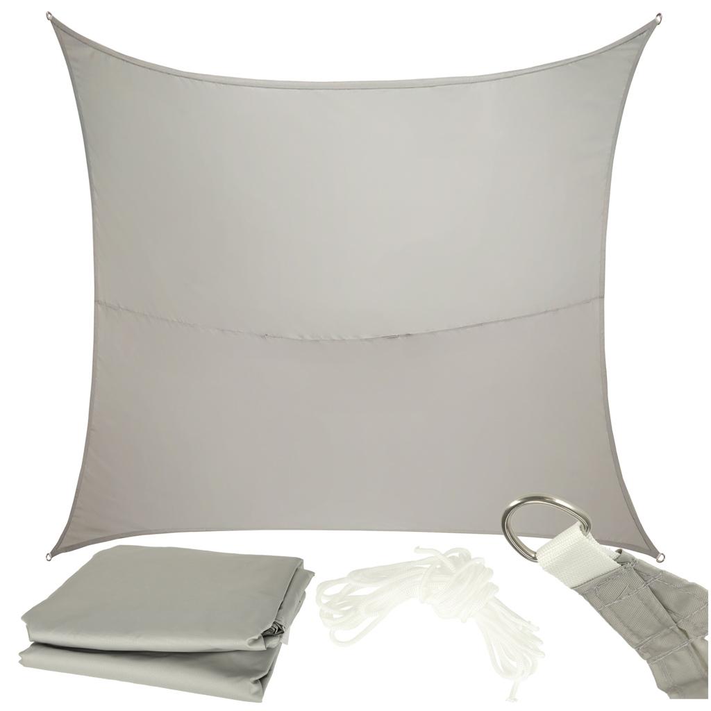 Solsejl vandtæt 4×3 m rektangulært – grå
