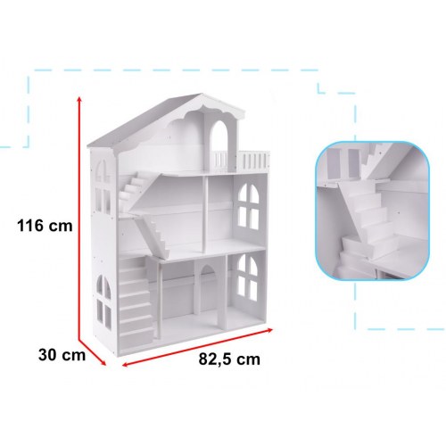 Dukkehus bogreol 2‑i‑1 LULILO CALLA XXL – 116 cm
