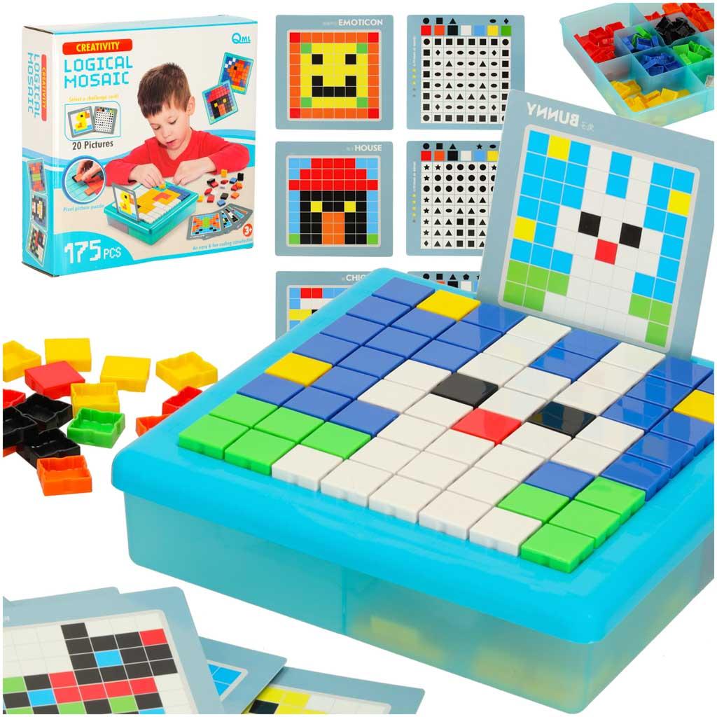 Puslespil mosaik blokke - kreativ logik 175 dele (3+)