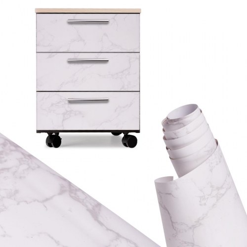 Selvklæbende folie marmor – Magnolia, hvid 1,22 × 50 m