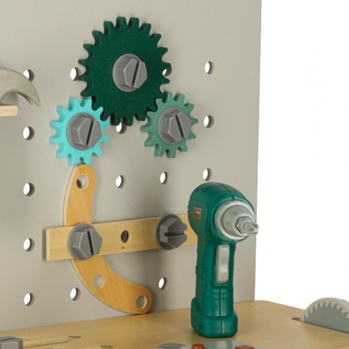 Legeværksted i træ LULILO Fikso – lille gør‑det‑selv sæt m. værktøj og lyde 86 cm