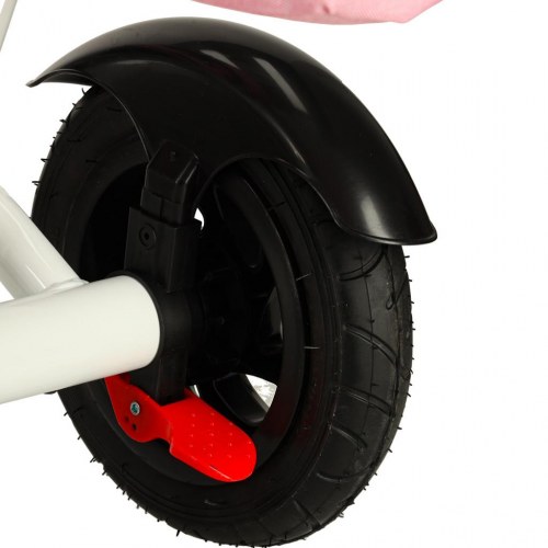 Trehjulet cykel 3-i-1 med styrebøjle og 360° drejesæde – pink