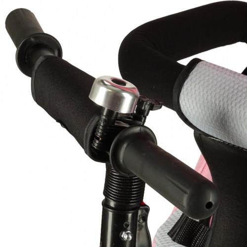 Trehjulet cykel 3-i-1 med styrebøjle og 360° drejesæde – pink