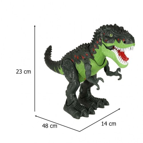 Fjernstyret legetøj: Elektronisk T‑Rex dinosaur – grøn med lys og brøl