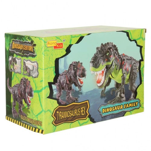 Fjernstyret legetøj: Elektronisk T‑Rex dinosaur – grøn med lys og brøl