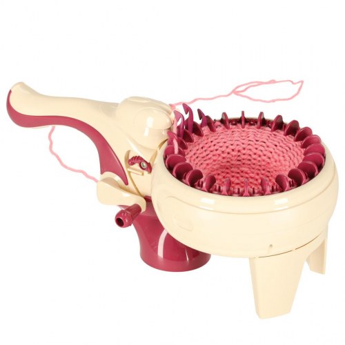 Strikkemaskine til børn – sæt med 5 garnfarver