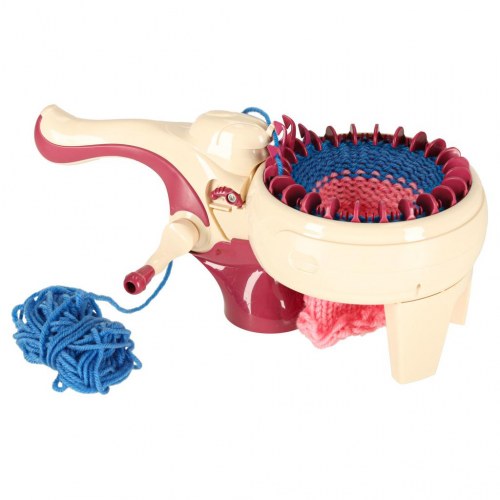 Strikkemaskine til børn – sæt med 5 garnfarver