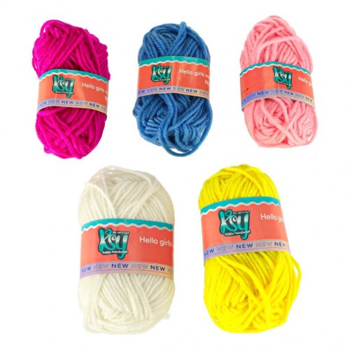 Strikkemaskine til børn – sæt med 5 garnfarver