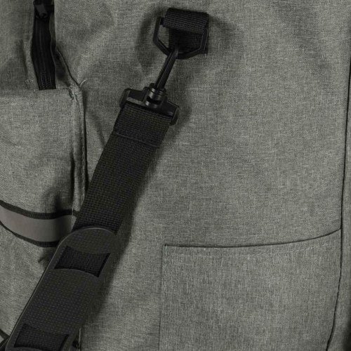 Indkøbsvogn på hjul med stel 100 cm – grå, 40 l