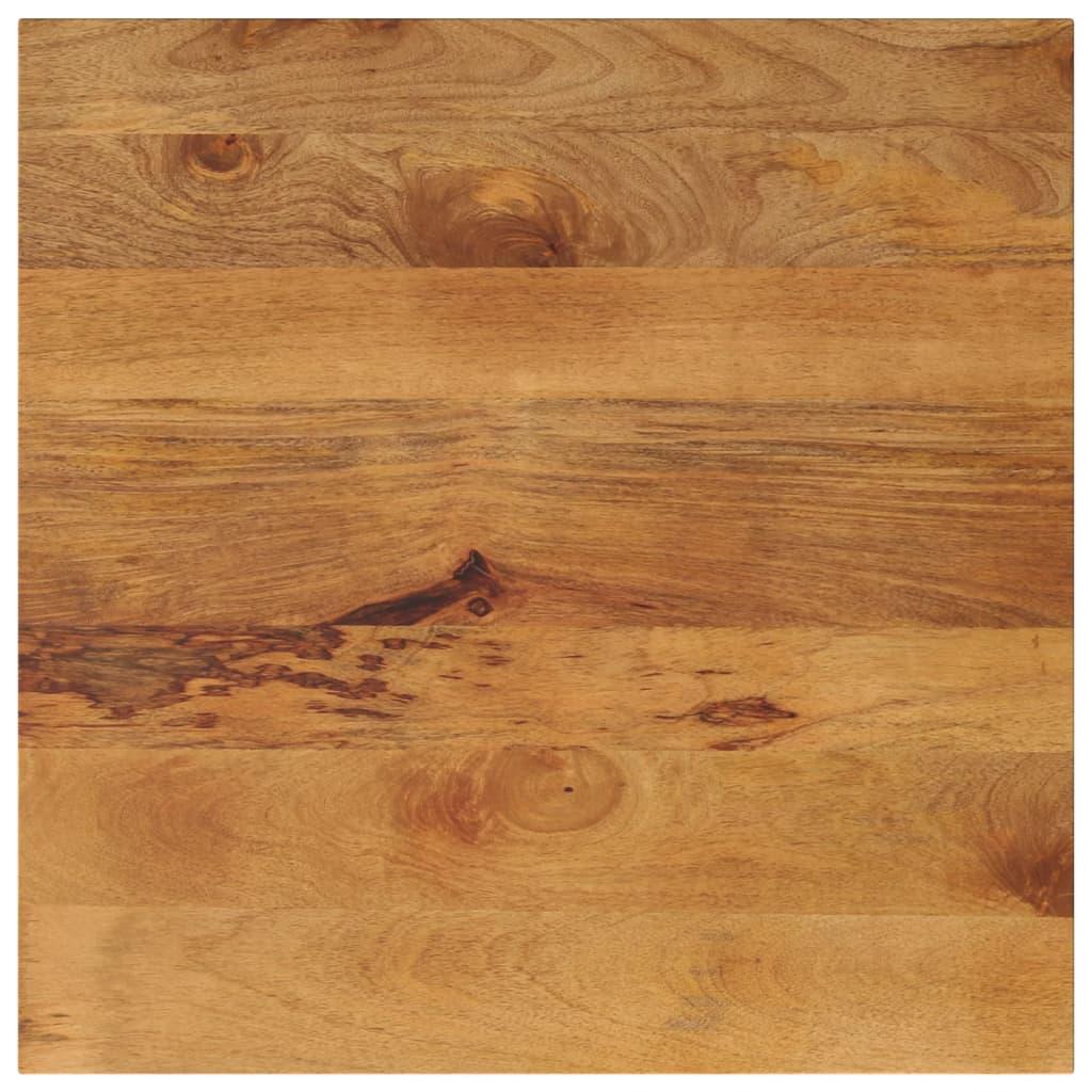 Firkantet bordplade 80×80×2,5 cm - massivt mangotræ med egetræsfinish