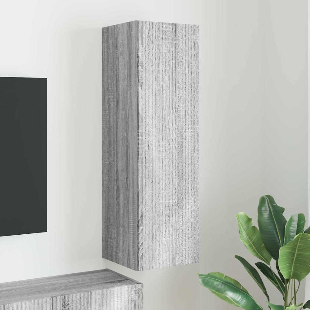Tv Vægskab Vægmonteret Konstrueret Træ - Grå sonoma-eg / 30 x 31 x 100 cm