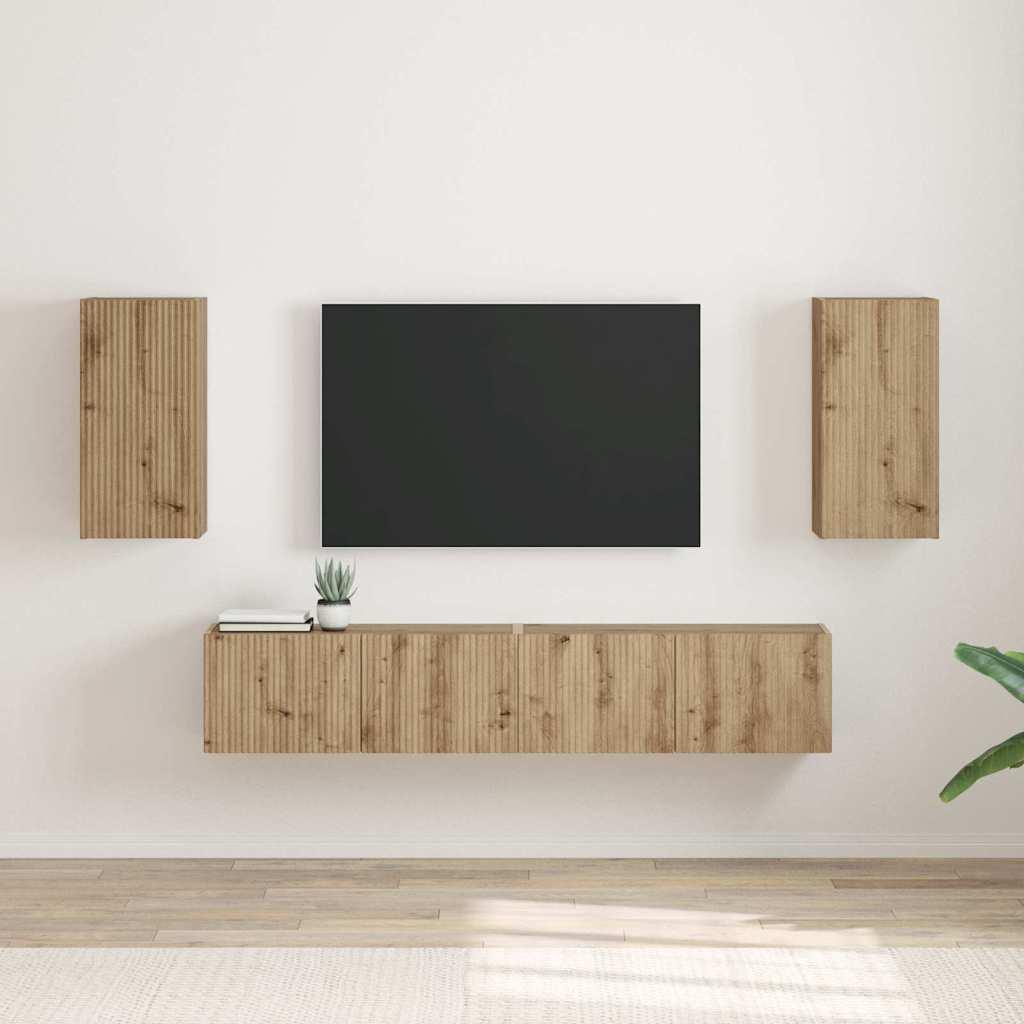 TV vægskab 2 stk Artisan eg 30 x 31 x 60 cm Konstrueret træ