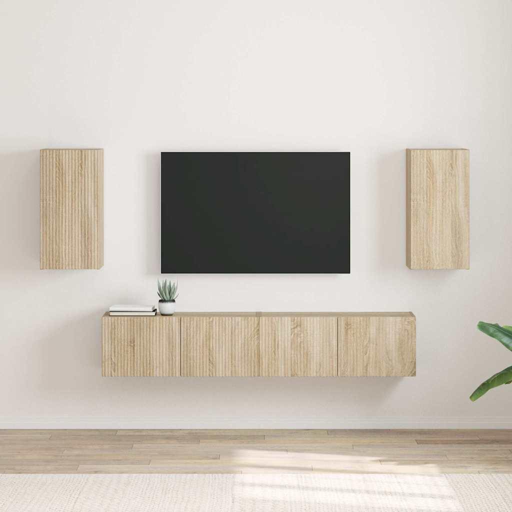 TV vægskab 2 stk Sonoma 30 x 31 x 60 cm Konstrueret træ