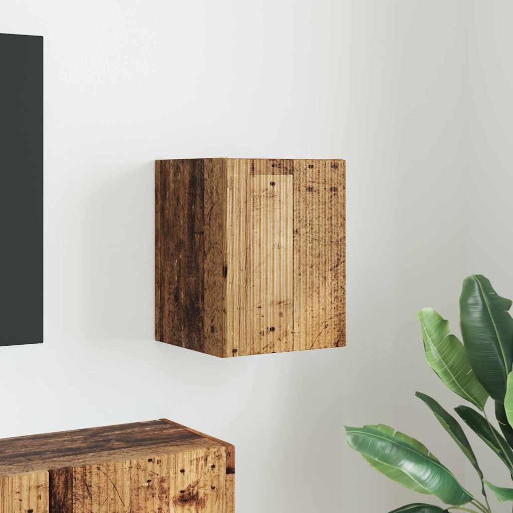 Tv Vægskab Vægmonteret Konstrueret Træ - Gammelt træ / 30 x 31 x 40 cm
