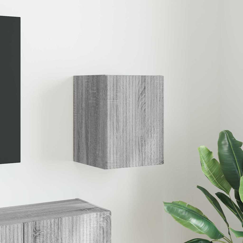 Tv Vægskab Vægmonteret Konstrueret Træ - Grå sonoma-eg / 30 x 31 x 40 cm