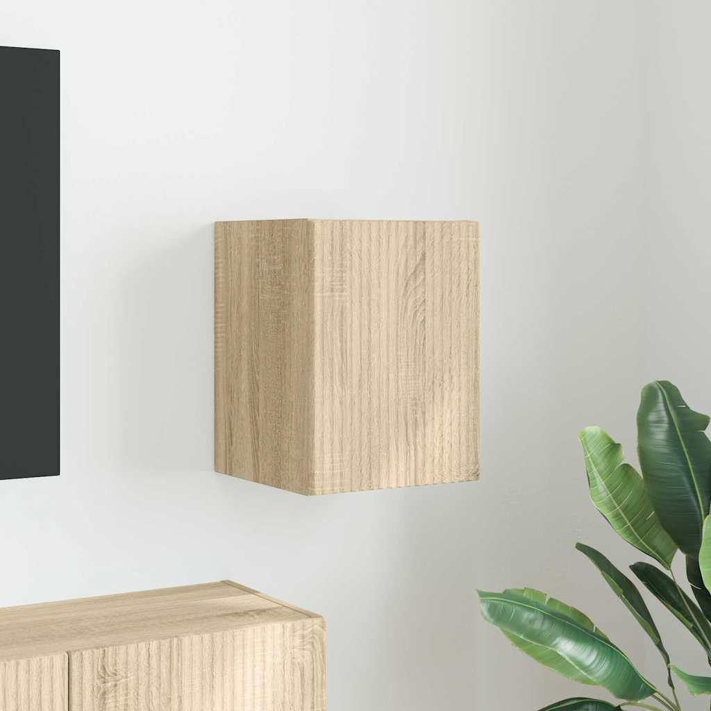 Tv Vægskab Vægmonteret Konstrueret Træ - Sonoma-eg / 30 x 31 x 40 cm