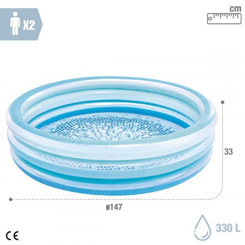 Badebassin til børn Intex - oppustelig, blå, 147 × 33 cm (6 stk.)