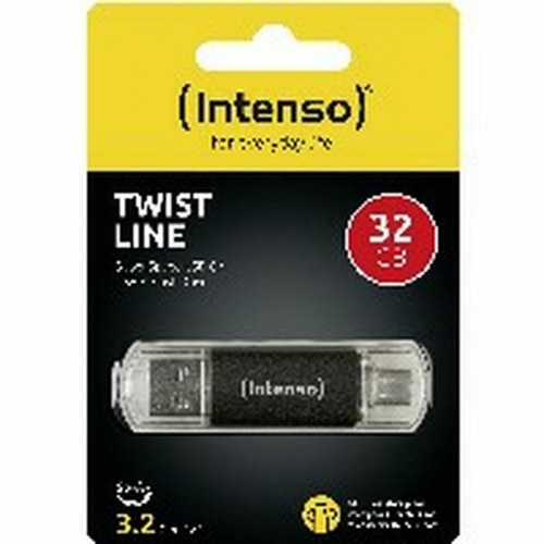 USB stik 32 GB INTENSO Twist Line - antracit, USB-A/USB-C