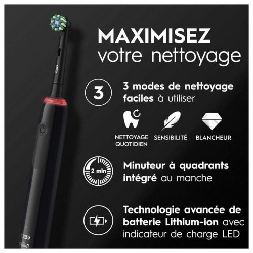 Oral-B Pro 3 3900 elektrisk tandbørste - Sort Duo (2 enheder)