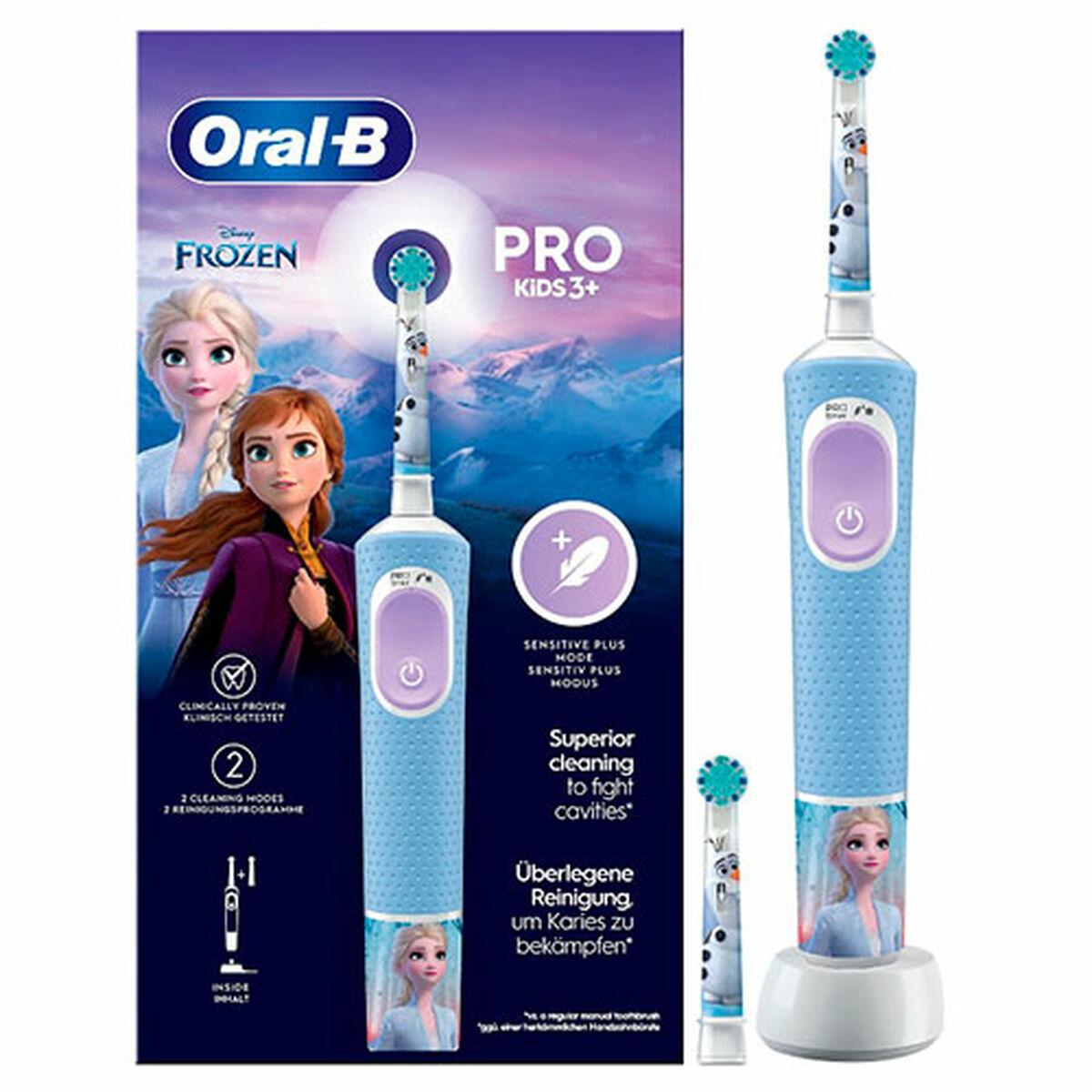 Elektrisk tandbørste Oral-B Pro Kids Frozen - 2 dele, sort/multifarvet