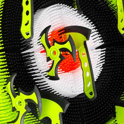 Kastemål med silikoneøkser til børn – dartskive på stativ