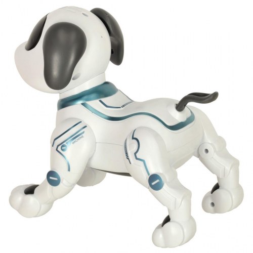 Fjernstyret robot-hund med tricks, sang og stemmestyring
