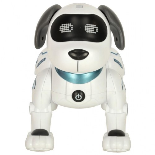 Fjernstyret robot-hund med tricks, sang og stemmestyring