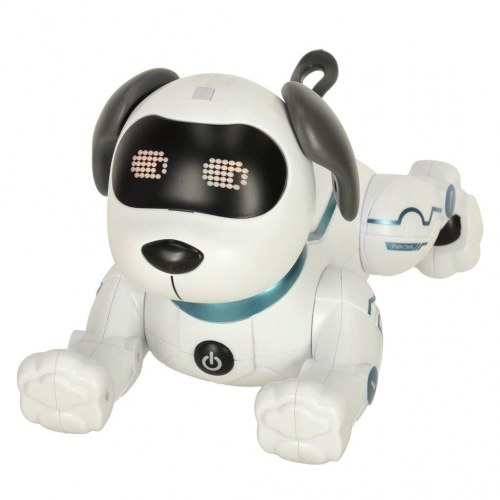 Fjernstyret robot-hund med tricks, sang og stemmestyring