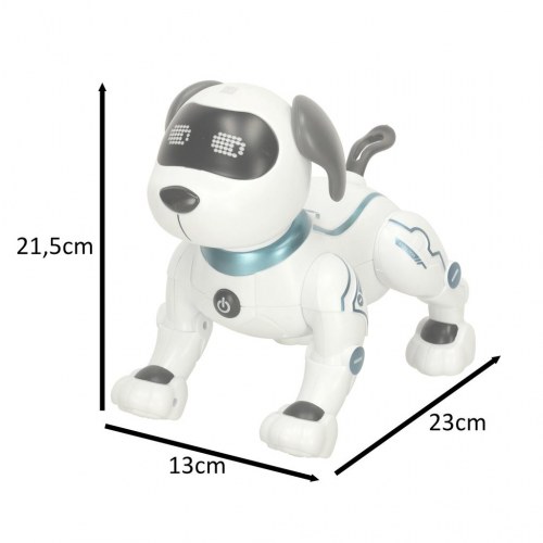 Fjernstyret robot-hund med tricks, sang og stemmestyring