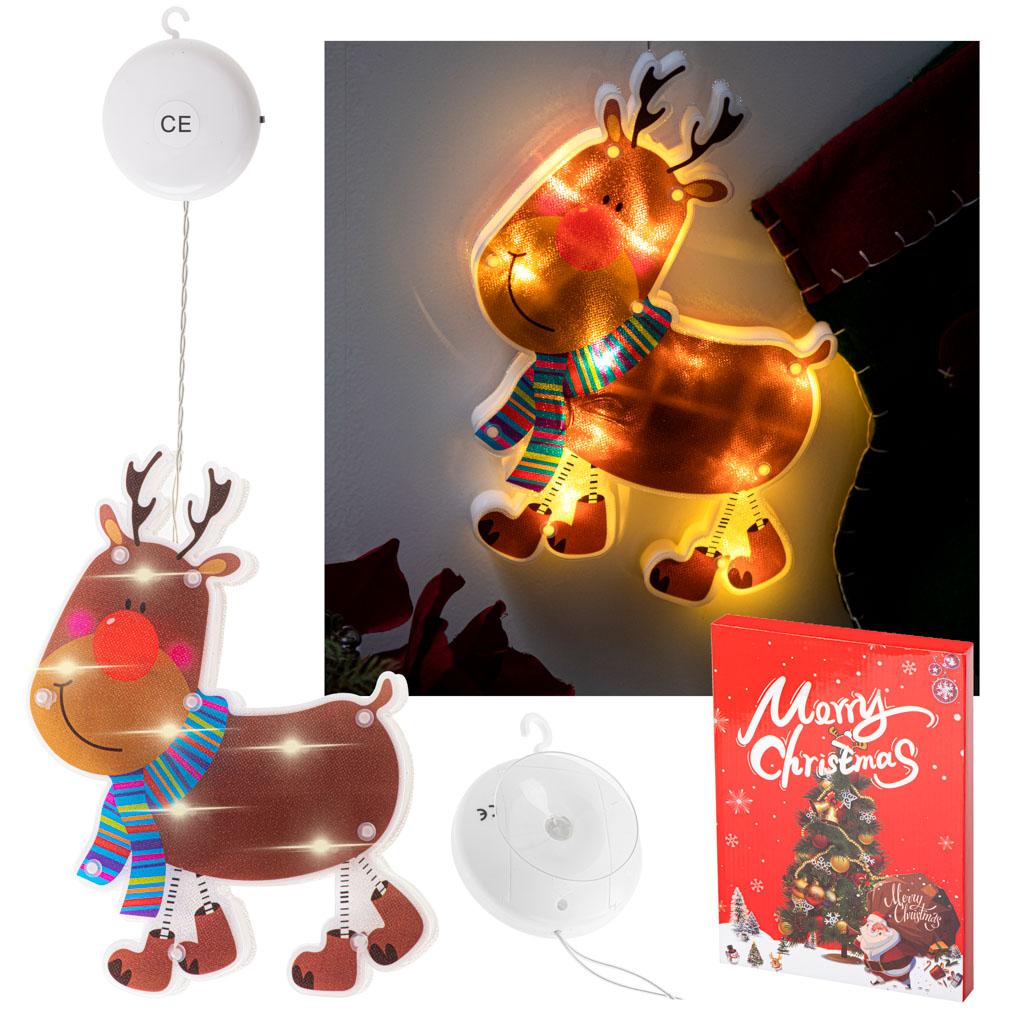 Julelys LED hængende ornament - rensdyr