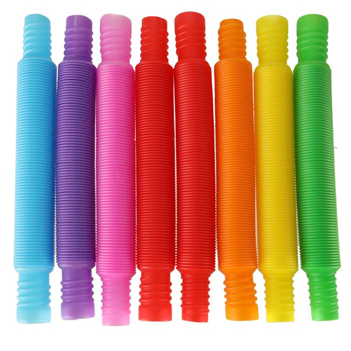 Sanselegetøj tubes - strækbare rør, Montessori, 8 stk.
