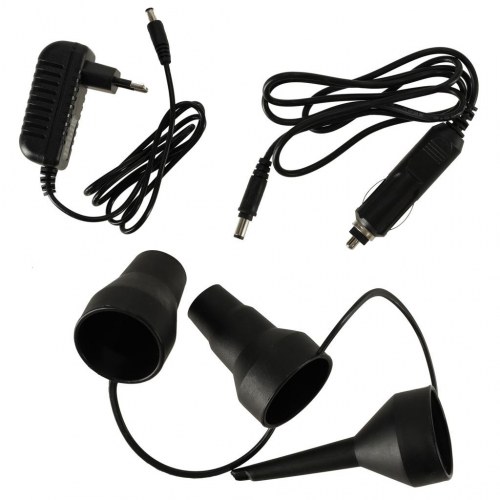 Luftmadras pumpe 12V/240V med 3 dyser – elektrisk rejsepumpe