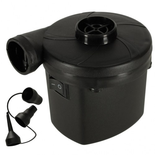 Luftmadras pumpe 12V/240V med 3 dyser – elektrisk rejsepumpe