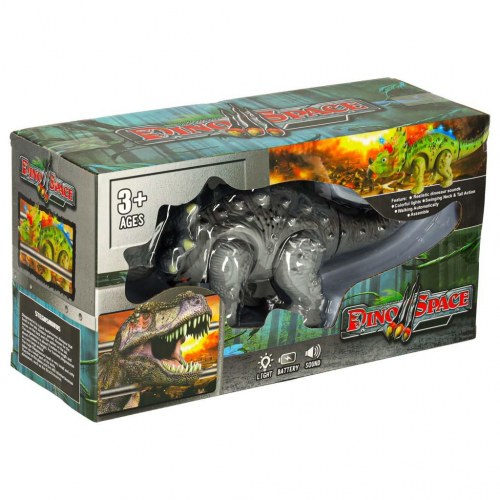 Fjernstyret dinosaur – RC Triceratops der går, lyser og brøler