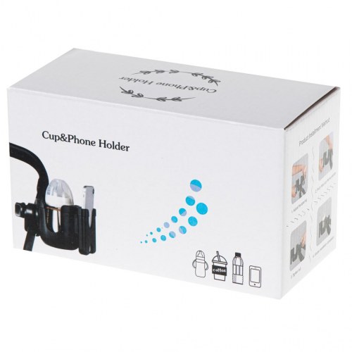 Kopholder og mobilholder til cykel og barnevogn