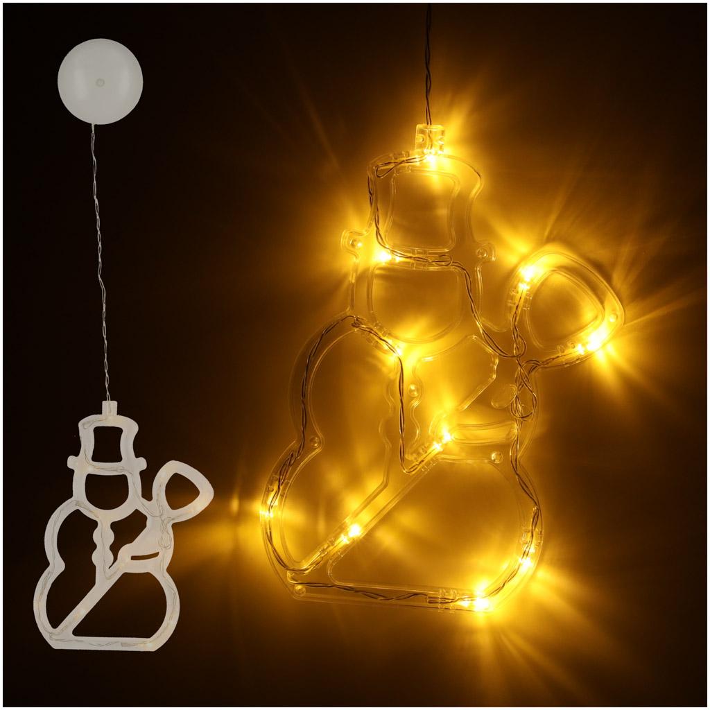 Julelys LED hængende dekoration – snemandsmotiv 49 cm, 10 LED