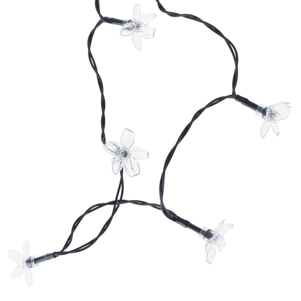 Solcelle lyskæde blomster 7 m – 50 LED, flerfarvet