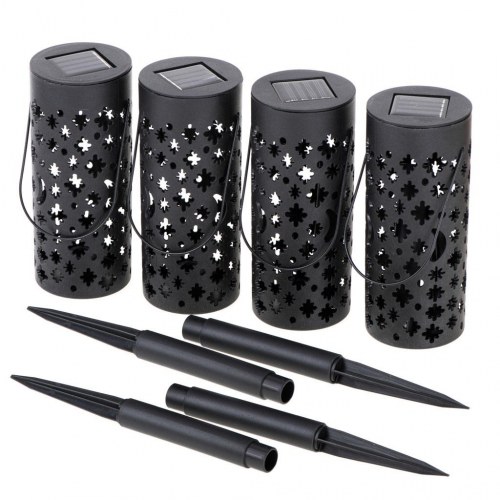 Solcelle lanterner med stjerner og måner – 4 stk.